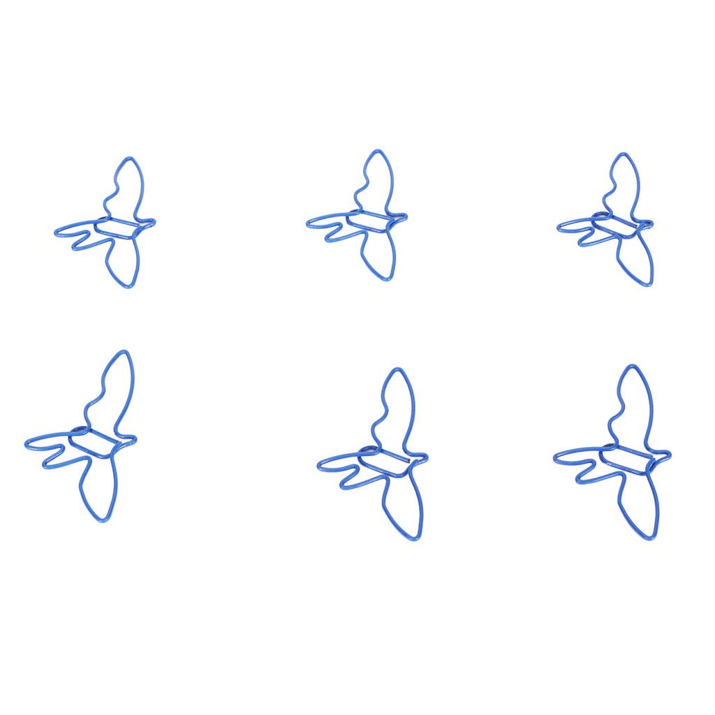 100pcs Blue Birds Paper Clips Creatively Cute Plated Metal Bookmark Paper Clips for School Office Library