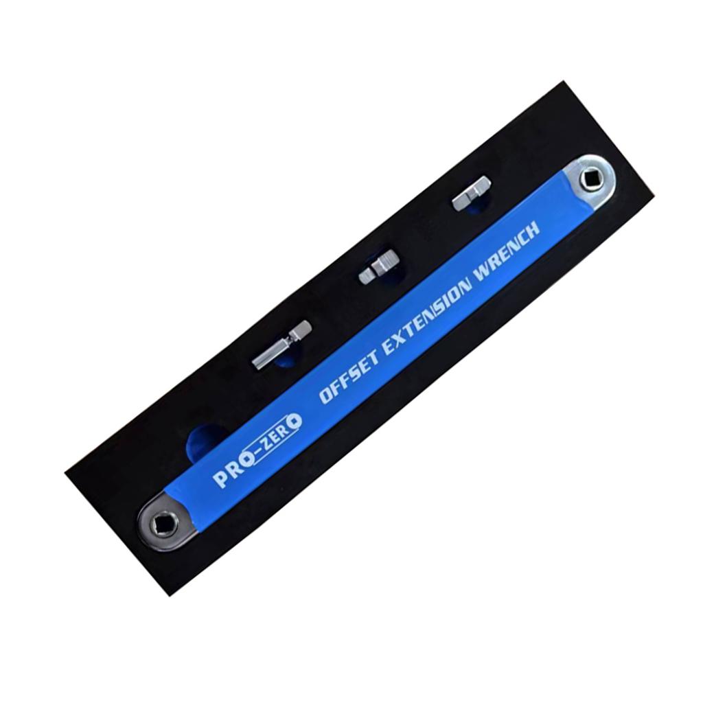 Offset Extension Wrench Tool Hand Tool Wrench 1/4 And 3/8 Square Drive Adapters Easy To Adjustable With Storage