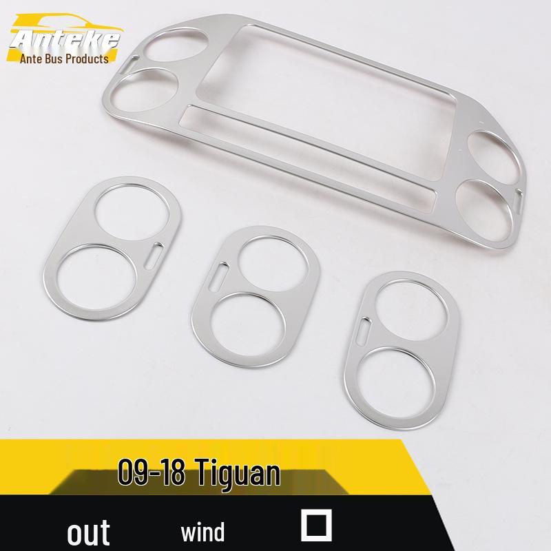 Tiguan 09-18 Air Vent Decorative Frame: AC Outlet Sequins Car Accessory