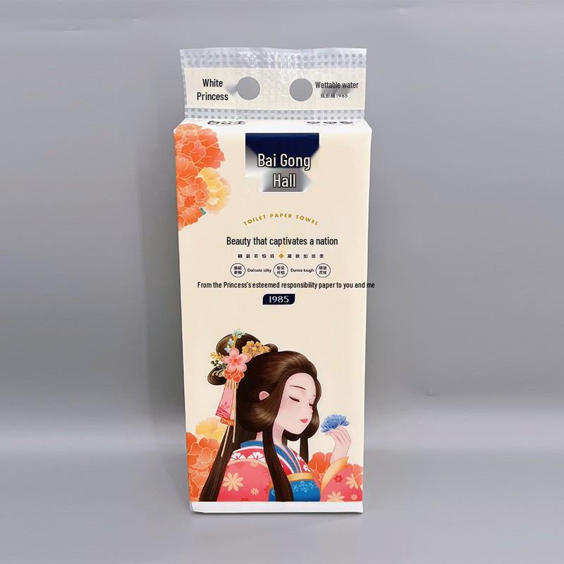 White Princess Soft Face Hanging Tissues - 1980 Sheets, Virgin Wood Pulp, Large Capacity for Home/Commercial Use 1 Pack