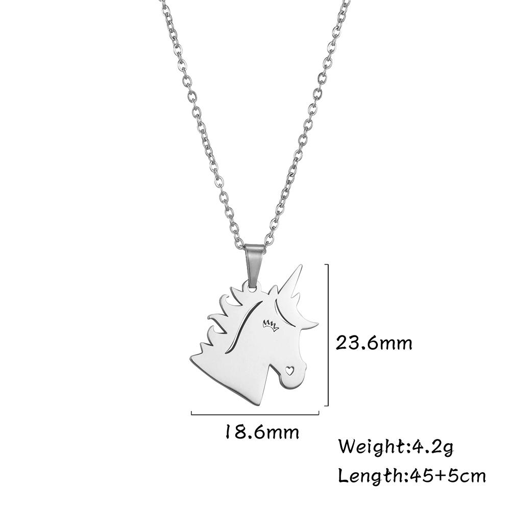 

Unicorn Pendant Necklaces for Women Girls Stainless Steel Lucky Animal Horse Jewelry Mother s Day Gifts 2026 Wholesale New