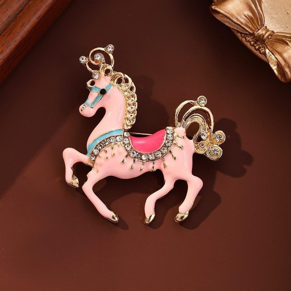 Rhinestone Horse Brooches Lapel Pins Brooch Pins New Running Horse Brooch  Jewelry Accessories