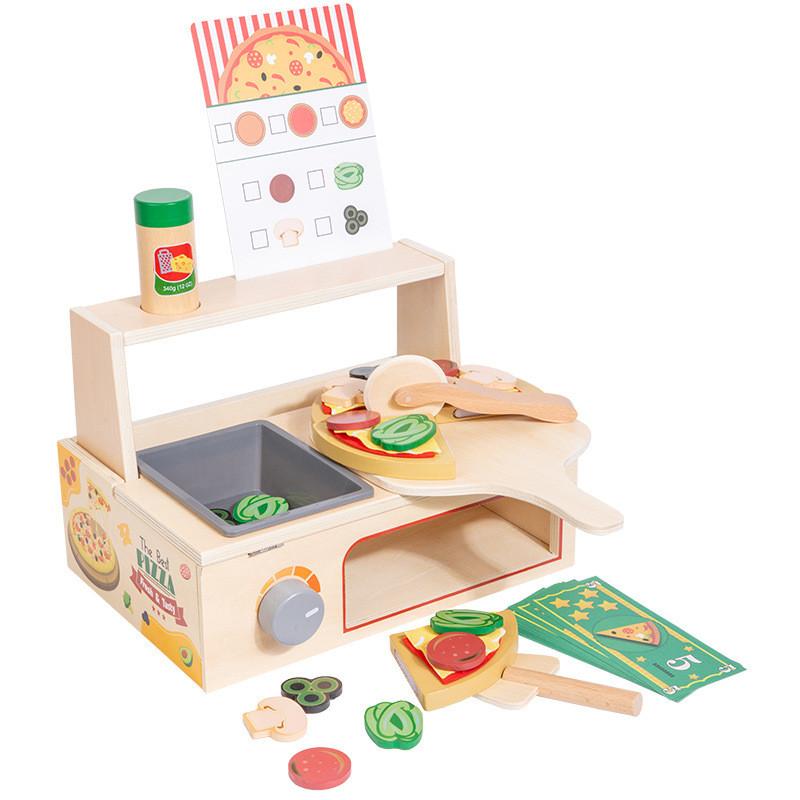 Imaginative Play Wooden Pizza Oven Toy For Kids Early Development And Fun Family