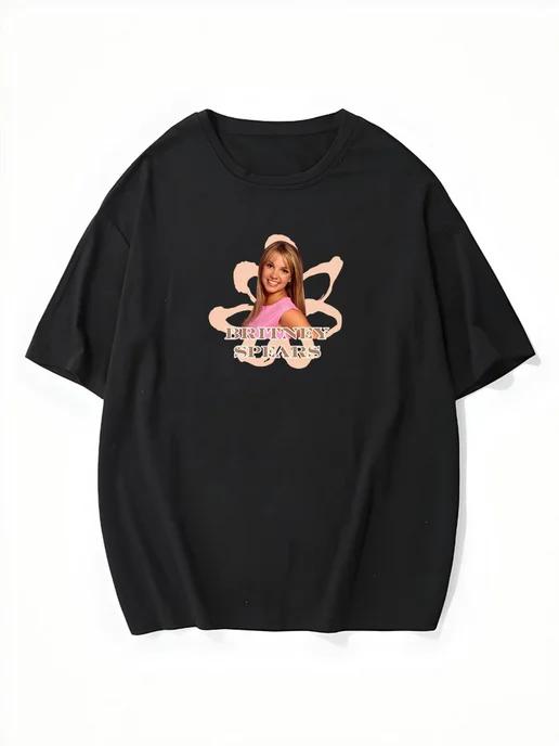 Oversized T-shirt with a 90s–2000s print S