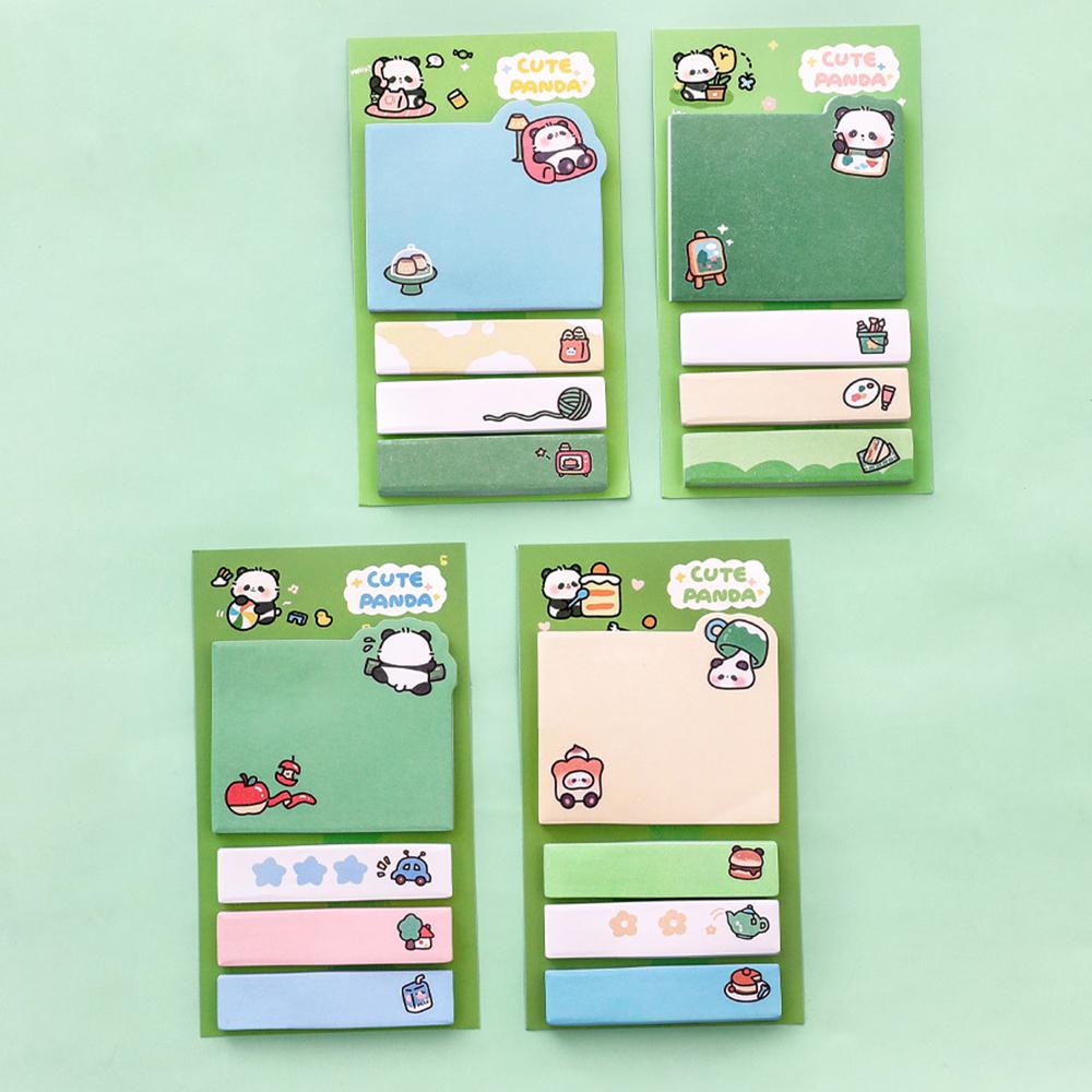 1 Piece Kawaii Cute Panda Paper Sticky Notes Creative Notepad Memo Pads Office School Stationery Adhesive Stickers Decoration