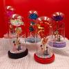 Preserved Flowers In Glass Dome Musical Artificial Flower Light LED Light String Romantic Eternal Floral Lamp For Women Mom