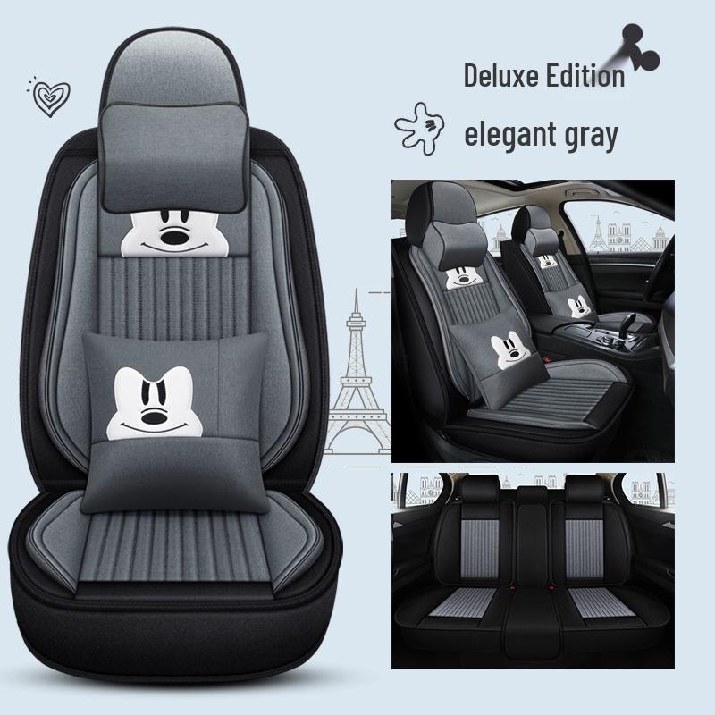 Infiniti QX60/QX30/QX70 Linen Cartoon Car Seat Covers – All-Season, Full Surround Design