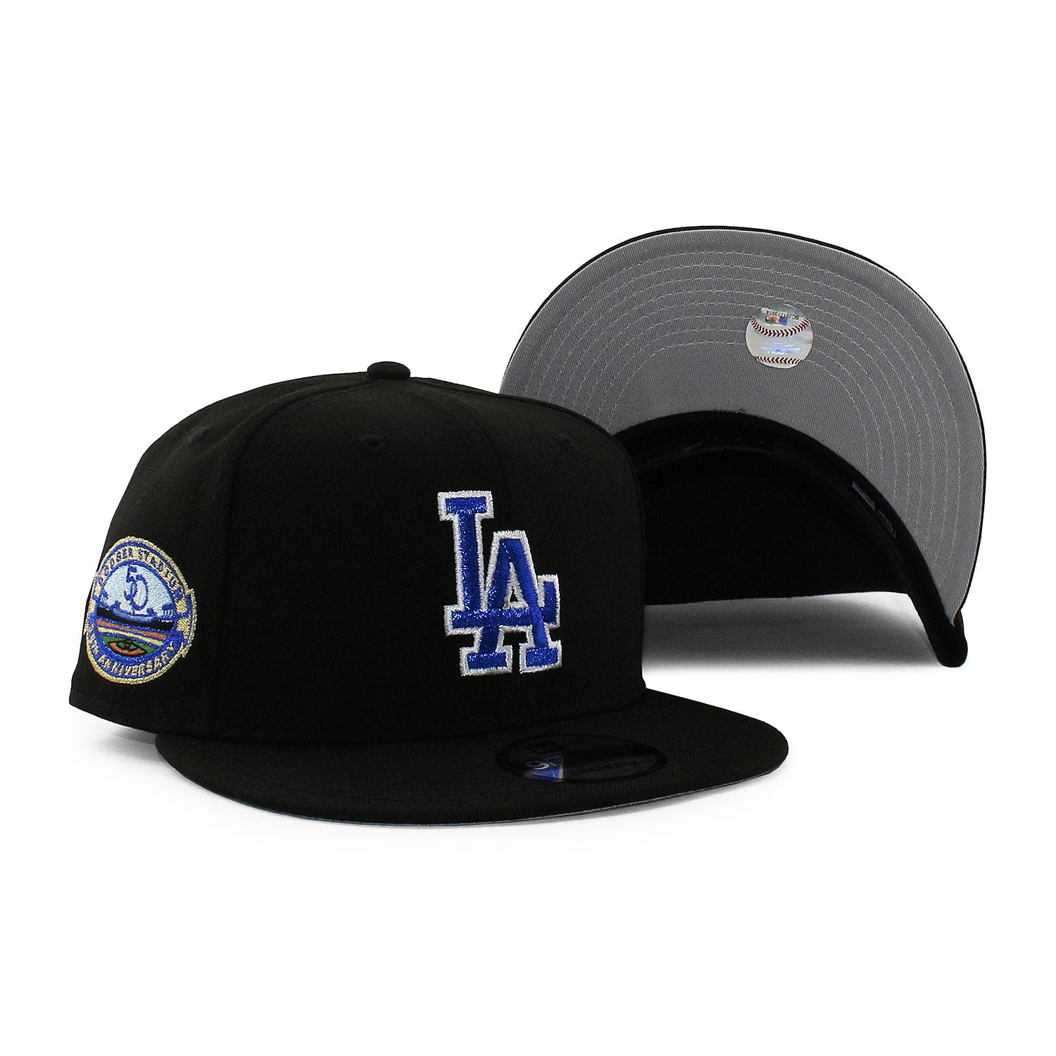 

[New Era] Модная кепка с цветным козырьком 9FIFTY снэпбэк Los Angeles Dodgers MLB 50TH GREY BOTTOM SNAPBACK CAP BLACK LOS ANGELES DODGERS 950 шляпа КОЗЫРЕК под