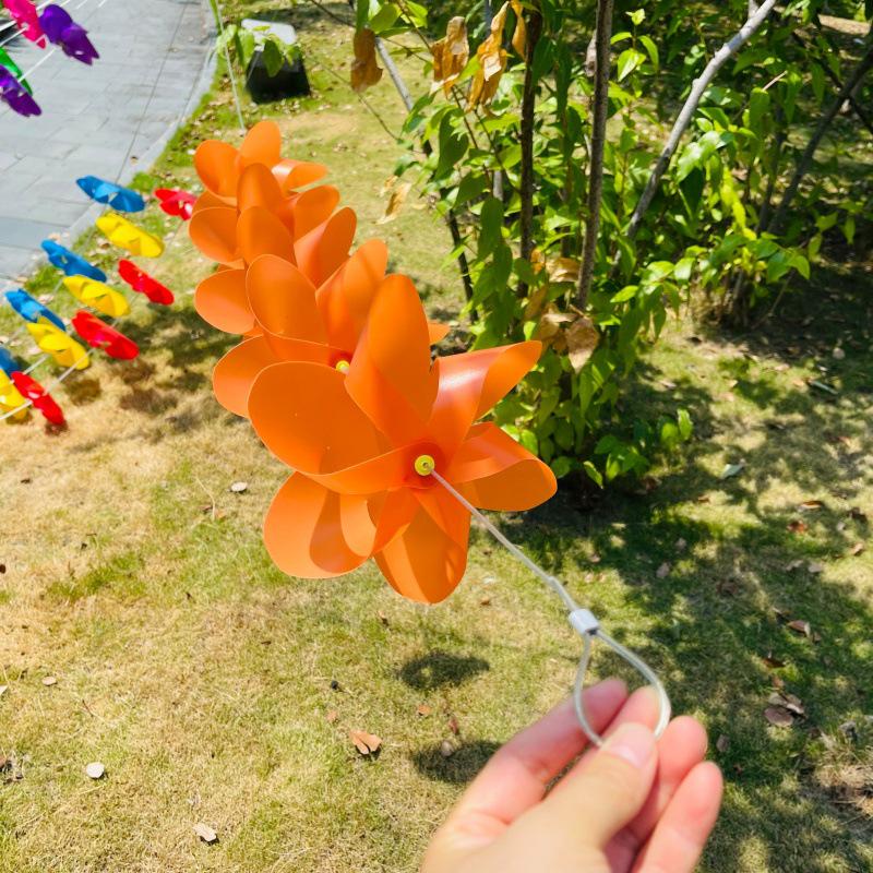 Six-Petal Pinwheel with Steel Wire: Outdoor Hanging Decoration for Festivals, Buildings, Scenic Spots, and Homestays