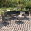 Day and Night - Day and Night Garden Furniture Set 6 Pieces and Gray Synthetic Rattan Cushions