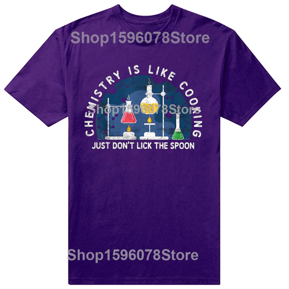 

Funny Chemist Chemistry Is Like Cooking Science Tops TShirt Oversized Unisex Tshirt Graphic Tees Mens Clothing Streetwear 4XL