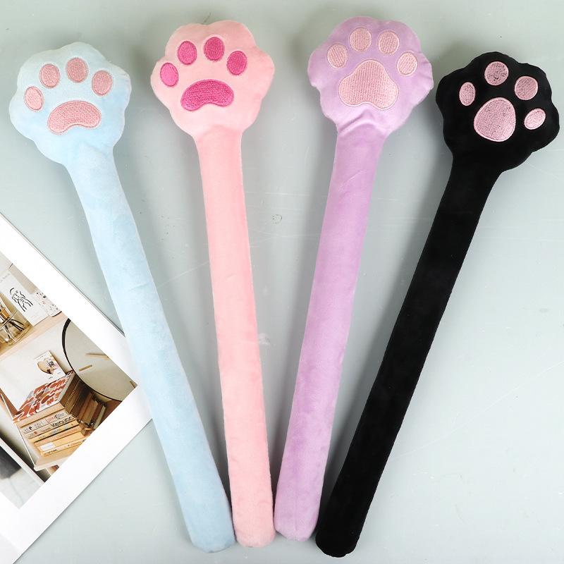 1Pcs Soft Cat Claw Massage Hammer Elastic Long Handle Portable Handheld Massager for Neck Muscle Relaxation Travel Use