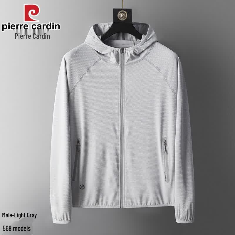 Pierre Cardin Men s Ice Silk UPF50+ Sun Protection Hoodie M светло-серый