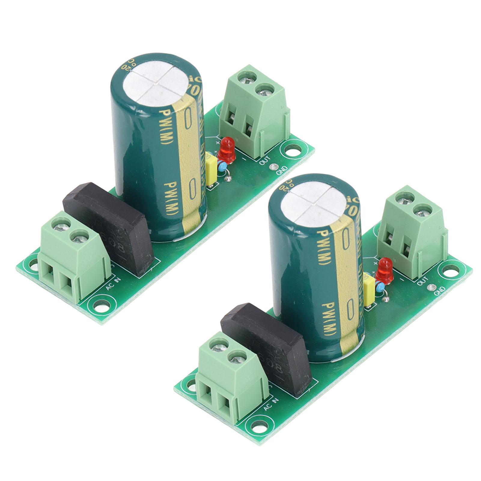 

2Pcs Voltage Regulator Board Adjustable Volt Power Supply Module High Power Filter AC40V