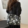 Borsa Tote da Donna con Fantasia Teschio Gotico