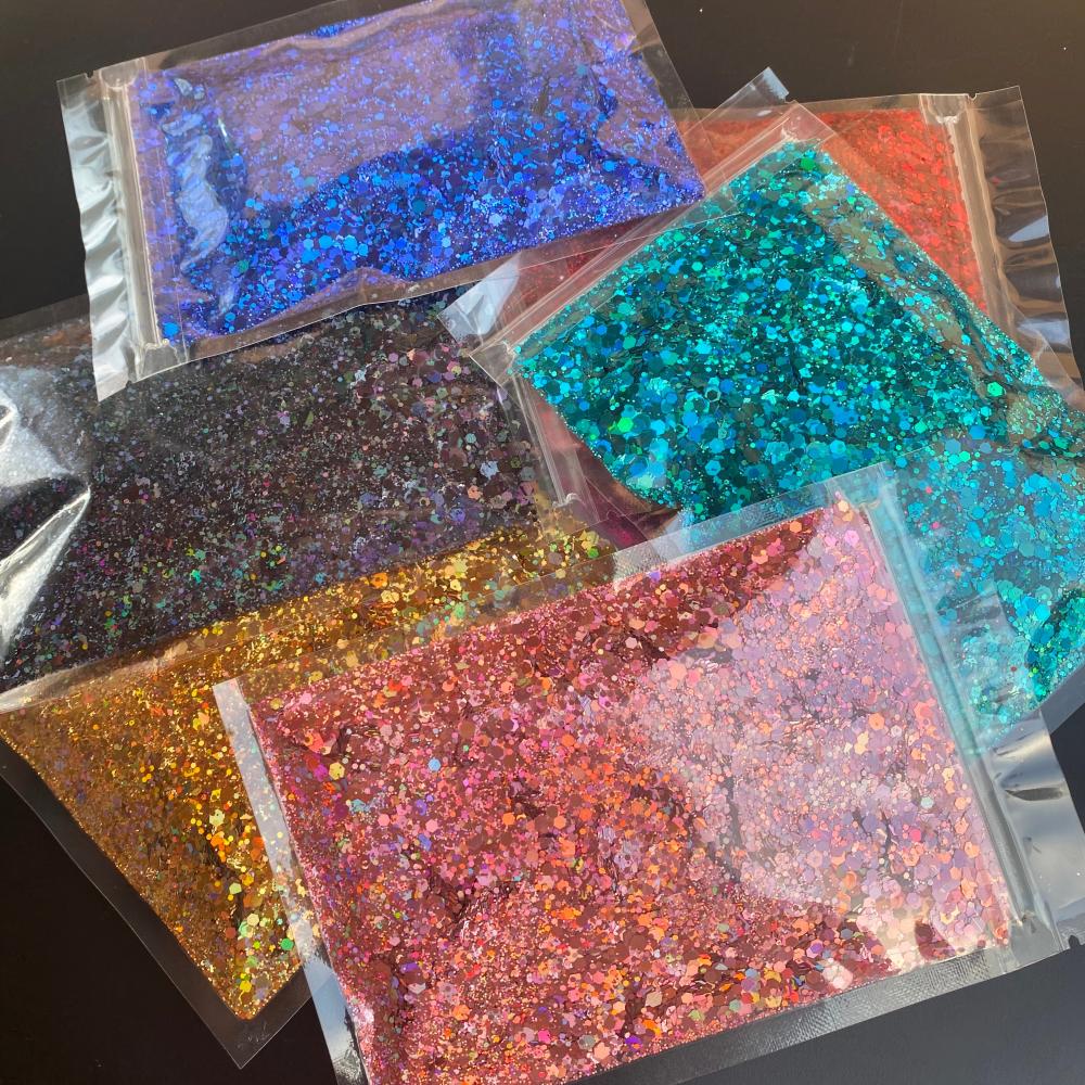 1KG Lielapjoma Jaukta Krāsas Hameleona Spīdumi