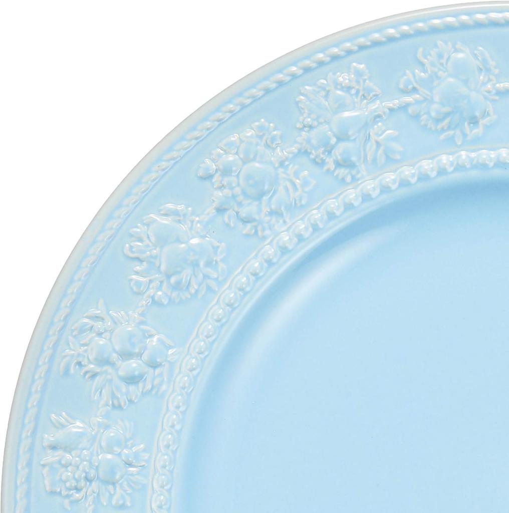 Wedgwood Official Wedding Gift Festivity Pair Wedding Gift for the Bride and Officially Imported Wrapping Plates, 27cm, Ivory/Blue, Tableware, Groom,