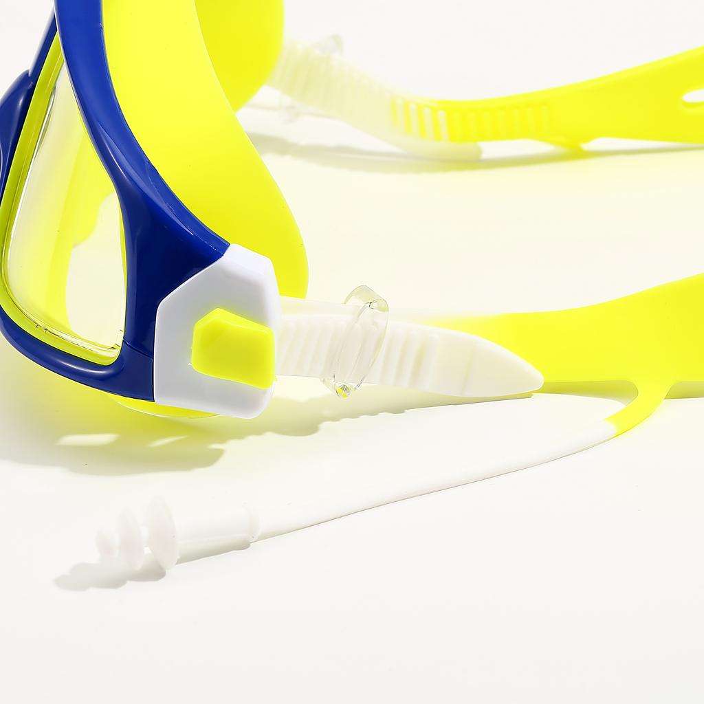 Ochelari de înot cu ramă mare pentru copii cu dopuri de urechi Ochelari de înot anti-aburire Ochelari de piscină de plajă pentru băieți și fete Înot