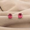 Pink Tourmaline Gemstone 925 Sterling Silver Women Jewelry Handmade Studs Earring 1" For Birthday Gift EE-181-4