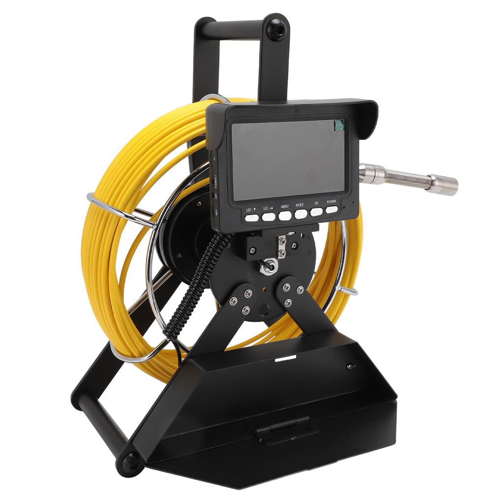 Industrial Sewer Camera with 4.3in LCD Screen DVR Recording Pipeline Snake Camera Pipe Drain Inspection Camera 100‑240V