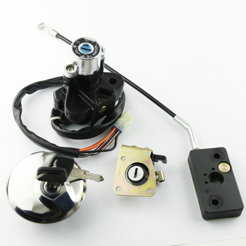 Motorcycle Ignition Switch Fuel Tank Cap Kit For Suzuki GZ125 1998-2003 GZ250 1999-2011 GZ 125 250 Seat Lock Cover Key Set Parts