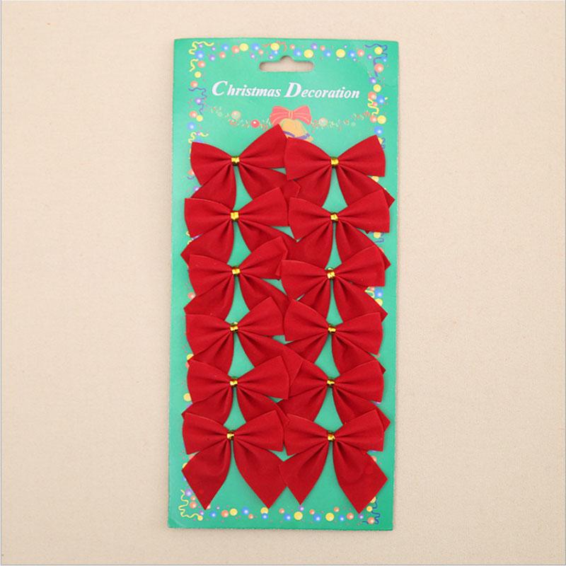 Christmas Tree Decorations Christmas Decoration Bow Christmas Bow Christmas Gifts 12 Pieces Of Garland DIY Matching Materials