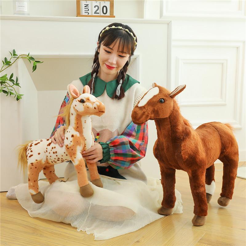 Simulation Pony Doll Pony Doll Large Zodiac Horse Plush Toy Sweaty Horse Cloth Doll Gift