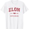 Elon North Carolina NC Vintage Sports Design Red Print T-Shirt