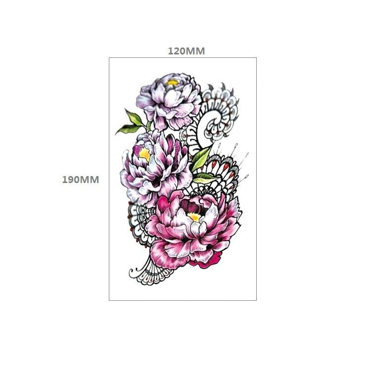 Adesivo de tatuagem de caveira, significado eterno, alerta de relógio, rosa vermelha, capa de peito de pistola, adesivo de transferência de água