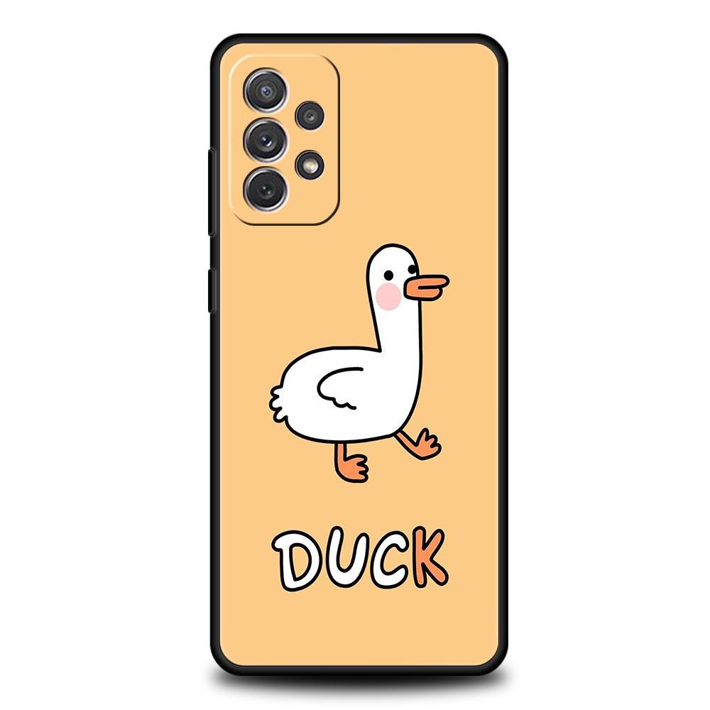 Cartoon Duck Goose Game Case for Samsung A51 A71 A21S A12 A11 A15 A25 A31 A41 A52 A32 A23 A33 A53 A73 A03S A05S A13 5G A72 Cover