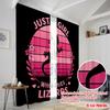 2pcs 2D Flat Printing Curtain Just A Loves Lizards Polyester Without Electricity Seasonal Party & Holiday Decor Perfect for
