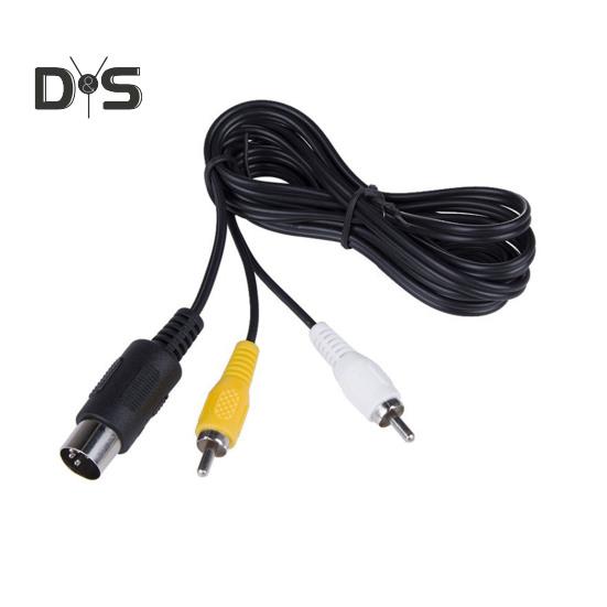 

Игровой аудио-видео кабель, универсальный AV-стереокабель, композитный кабель, A/V RCA-кабель для подключения, видео-AV-стереокабель для SegaGenesis 1 чёрный