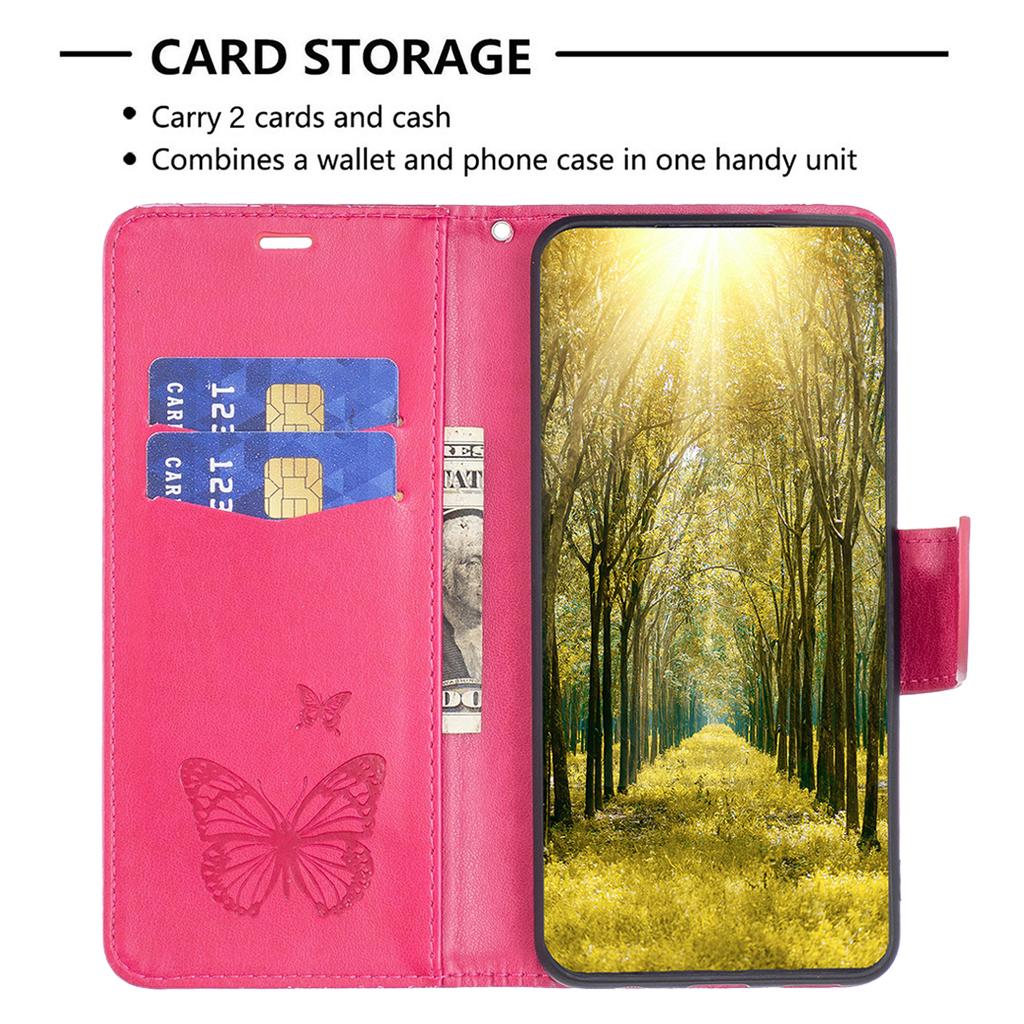 For Xiaomi Redmi Note 13 Pro 5G/Poco X6 5G Case Butterfly Imprinted PU Leather Phone Cover