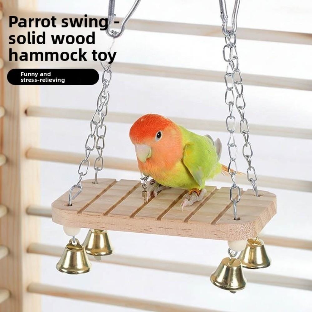 With Hook Parrot Swing Toy Wear-Resistant Parrot Cage Hut Bird Toy Hammock  Pet Bird Training
