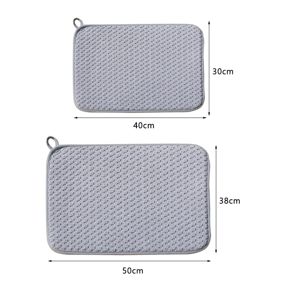 Microfiber Dish Drying Mat Absorbent Dishes Drainer Quick-Drying Insulation Pads Non Slip Tableware Table Placemat For Kitchen