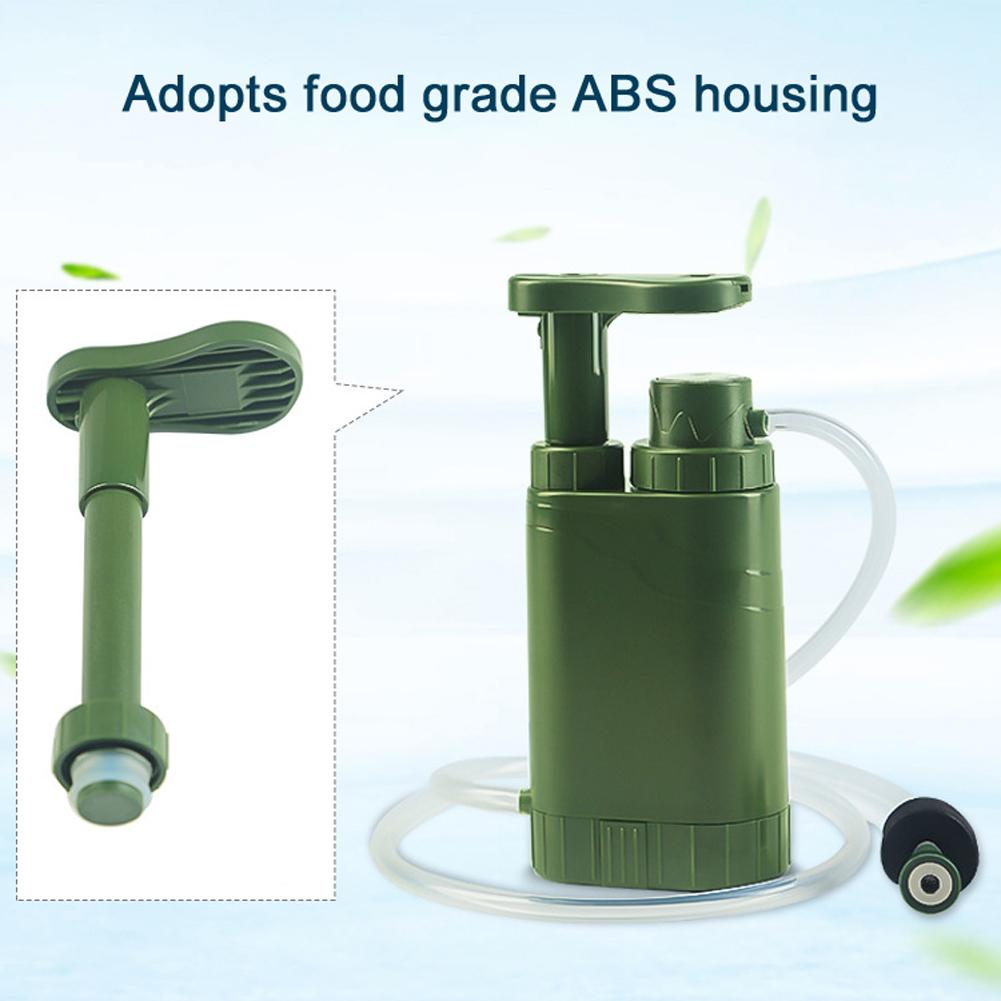 Hand Pump Water Filter 4Stage Camping Water Purifier Filtration System Emergency Survival Gear