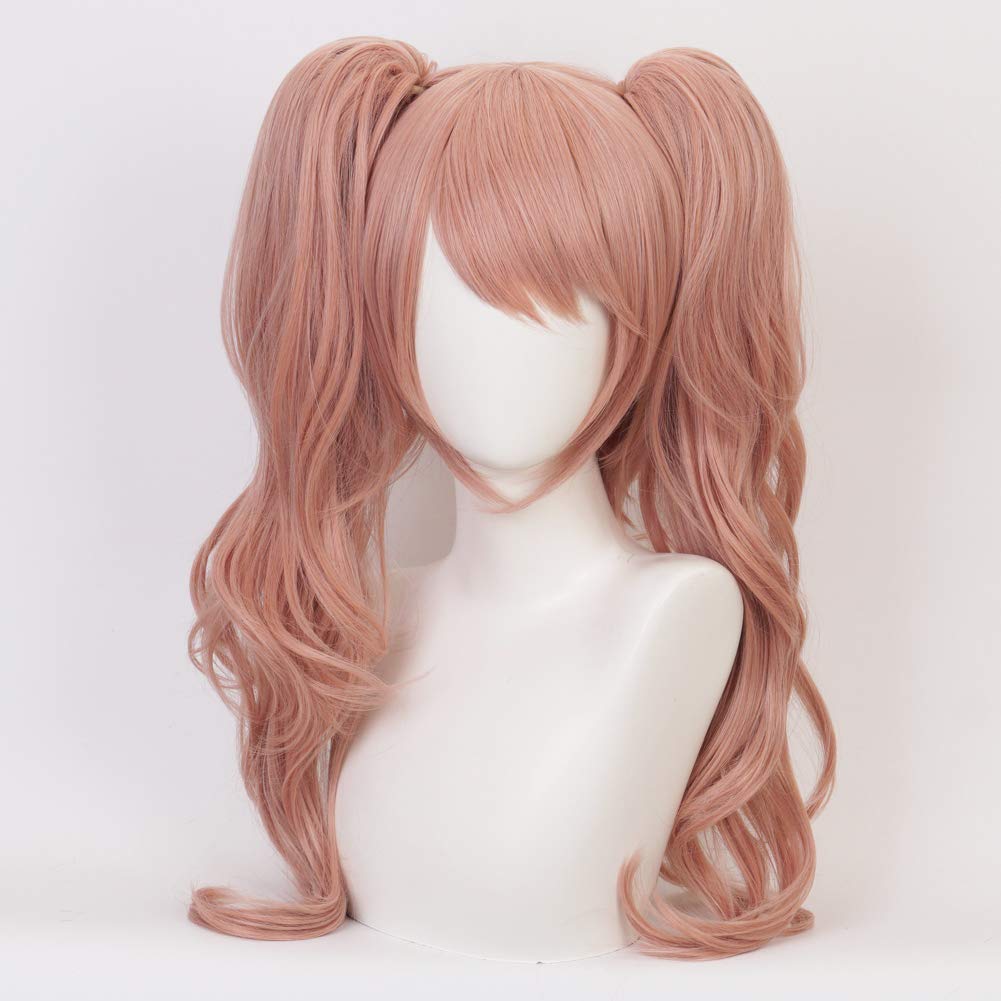 Enoshima Junko Cosplay Wig Pink Long Disguise Heat Resistant Wig Cosplay Wig School Festival Festival Halloween Christmas Event Wig Wig with Wig Net