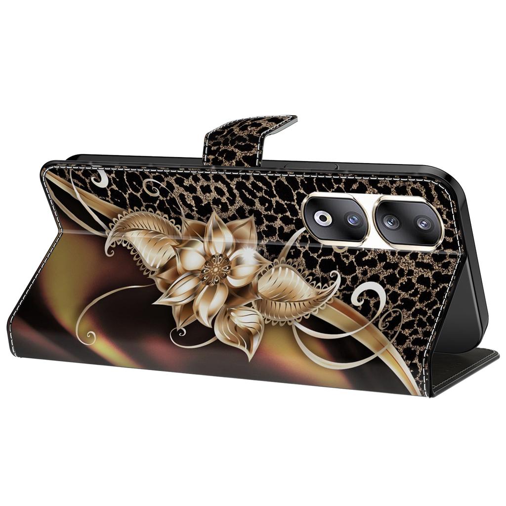 Für Honor 90 Pro Hülle PU-Leder Kartenfächer Handy-Rückseite Musterdruckdesign