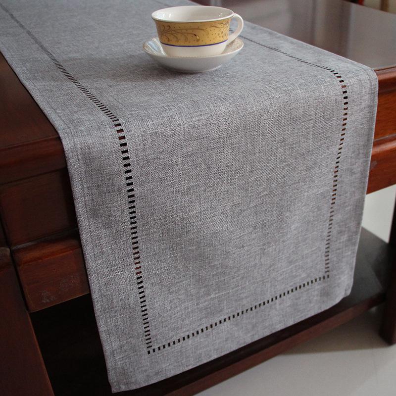 Basic Linen Style Table Runner 2 Size Long Kitchen Dining Table Runner Tablecloth for Party Holiday Weeding Table Decor JAF108