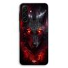 Phone Case - MANIACASE - Samsung Galaxy A17 - Flexible - TPU Silicone - Black Wolf Red Fire
