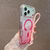 Per Custodia Lanyard Bicolore Gradiente per For Iphone 17 16 1 Pro Max Air 14 Plus 11 12 13 Cinghia da Polso in Acrilico