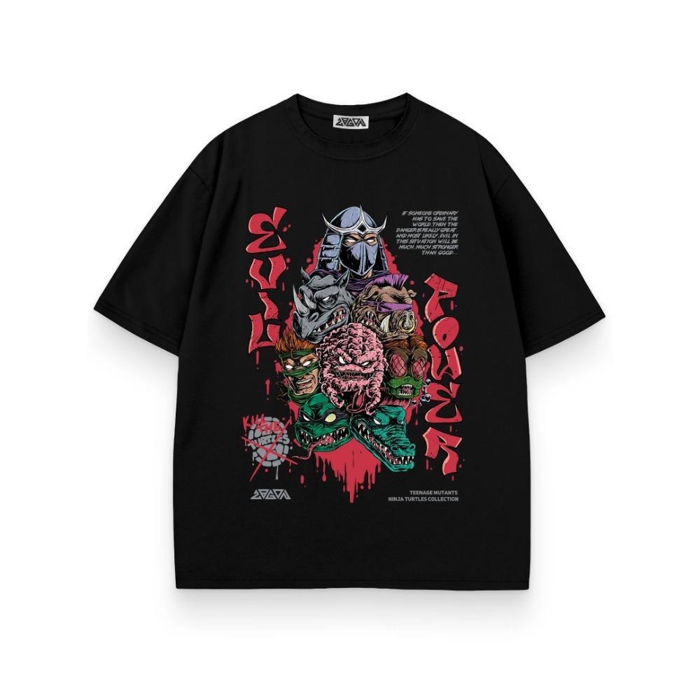 Bizarre Graffiti Printed American Short Sleeve T-Shirt Couple's Half Sleeve Tops Men's and Women's Street