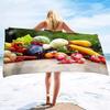Vegetable Series Seaside Vacation Beach Towel Swimming Bath Towel Microfiber Sports Towel