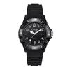 Silent Second Hand Analog Watch Exam Simple 3ATM Waterproof Luminous Rotating Bezel Unisex Black Men's Women's