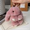 New Style 15cm Women's Rabbit Fur Keychain Bag Car Pendant Jewelry Decoration Fashionable Accessory for Bags and Gifts
