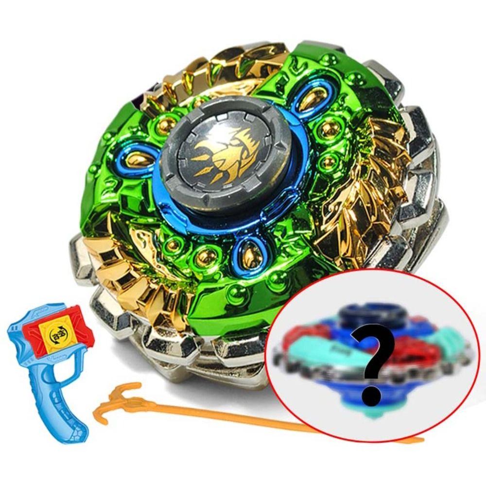 Con lanzador giroscopio juguetes de doble capa peonza juguetes al aire libre juguete giroscópico de metal niños niñas