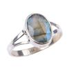 Natural Labradorite Gemstone Handmade 925 Solid Sterling Silver Ring Size 9 P1b90