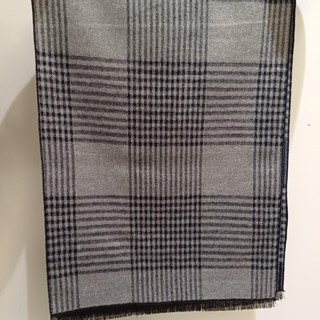 Men's Rayon Blend Big Check Navy Muffler RO4C042 _New Core Ilsan Branch