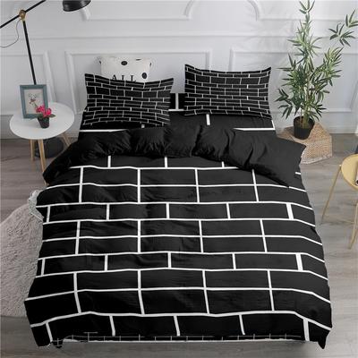 Baustein Königin König Bettbezug Buntes Ziegelstein Bettwäsche Set Für Kinder Jugendliche Erwachsene Cartoon 2/3 Stück Polyester Deckenbezug