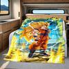 1 BUCĂ DRAGON BALL  Pătură de Flanelă Imprimată, Calitate Înaltă pentru Toate Sezoanele, Decor Casă, Căldură și Confort, Perfectă pentru Cadouri de Crăciun